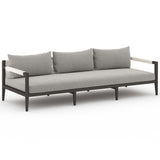 Sherwood 93" Outdoor Sofa, Faye Ash/Bronze-Furniture - Sofas-High Fashion Home