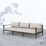 Sherwood 93" Outdoor Sofa, Stone Grey/Bronze-Furniture - Sofas-High Fashion Home