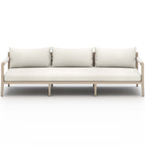 Sherwood 93" Outdoor Sofa, Natural Ivory/Washed Brown-Furniture - Sofas-High Fashion Home