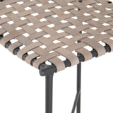 Garza Leather Counter Stool, Smoke Grey-Furniture - Dining-High Fashion Home