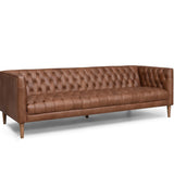 Williams Leather Sofa, Washed Chocolate-High Fashion Home