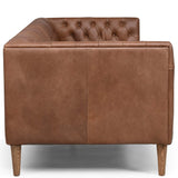 Williams Leather Sofa, Washed Chocolate-High Fashion Home