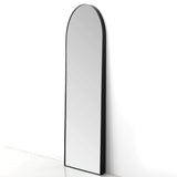 Georgina Floor Mirror, Iron Matte Black-Accessories-High Fashion Home