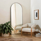 Georgina Floor Mirror, Iron Matte Black-Accessories-High Fashion Home