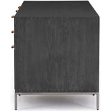 Trey Executive Desk, Black Wash-Furniture - Office-High Fashion Home