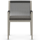 Sherwood Outdoor Dining Arm Chair, Charcoal/Weathered Grey-Furniture - Dining-High Fashion Home