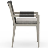 Sherwood Outdoor Dining Arm Chair, Faye Ash/Weathered Grey-Furniture - Dining-High Fashion Home