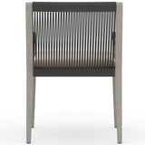 Sherwood Outdoor Dining Arm Chair, Faye Sand/Weathered Grey-Furniture - Dining-High Fashion Home