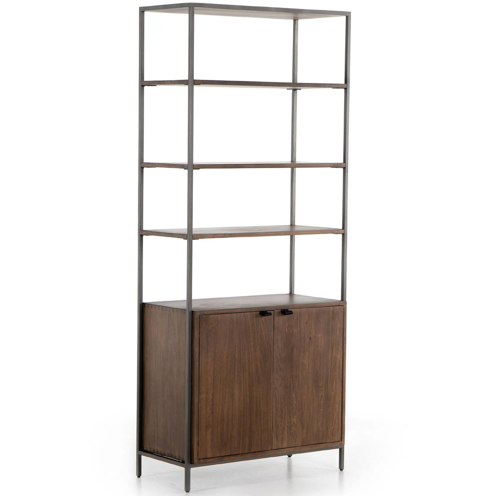 Trey Modular Wide Bookcase, Auburn Poplar-Furniture - Storage-High Fashion Home