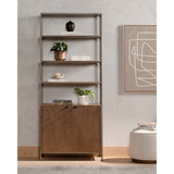 Trey Modular Wide Bookcase, Auburn Poplar-Furniture - Storage-High Fashion Home