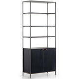 Trey Modular Wide Bookcase, Black Wash-Furniture - Storage-High Fashion Home