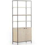 Trey Modular Wide Bookcase, Dove Poplar-Furniture - Storage-High Fashion Home