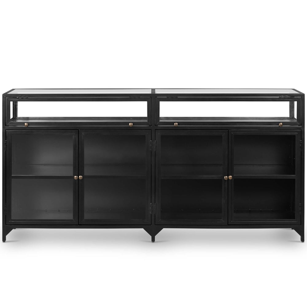 Shadow Box Sideboard, Black-Furniture - Storage-High Fashion Home