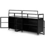 Shadow Box Sideboard, Black-Furniture - Storage-High Fashion Home