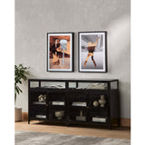 Shadow Box Sideboard, Black-Furniture - Storage-High Fashion Home