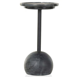 Viola Accent Table, Black Marble