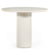 Belle Round Dining Table, Cream Marble-Furniture - Dining-High Fashion Home