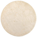 Belle Round Dining Table, Cream Marble-Furniture - Dining-High Fashion Home