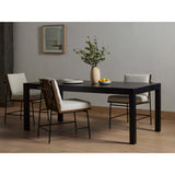 Isador Dining Table, Black Wash Poplar-Furniture - Dining-High Fashion Home