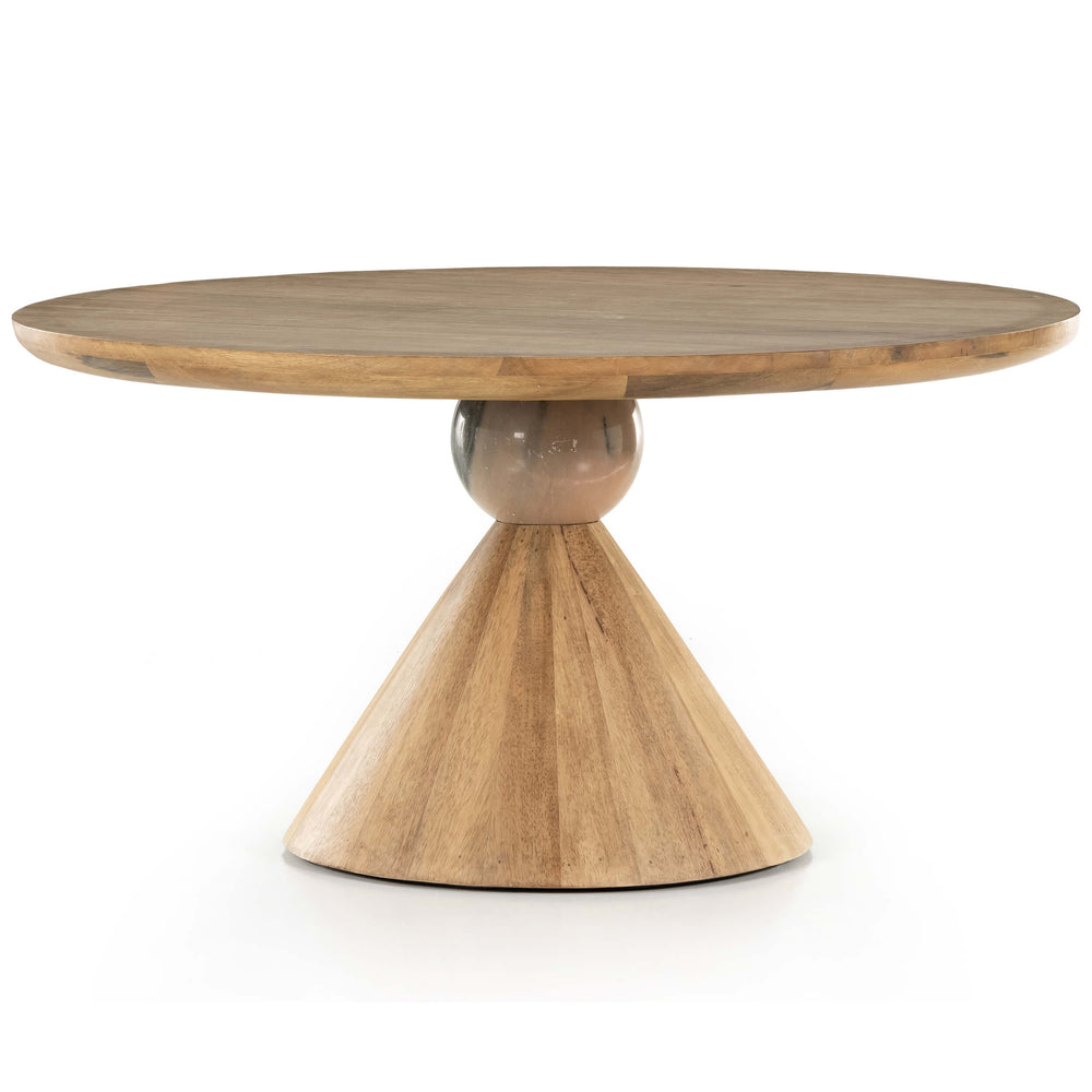 Bibianna Dining Table, Smoked Honey-Furniture - Dining-High Fashion Home