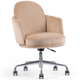 Bijou Desk Chair, Surrey Camel-Furniture - Office-High Fashion Home