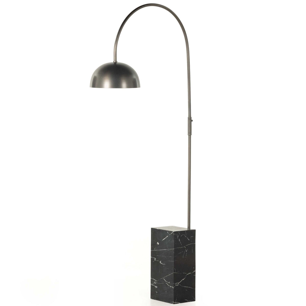 Jenkin Floor Lamp, Black Marble-Lighting-High Fashion Home