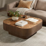 Blanco Coffee Table, Warm Umber Burl