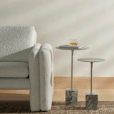 Delia End Table, Textured Matte White, Set of 2