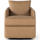 Whittaker Leather Swivel Chair, Nantucket Taupe-Furniture - Chairs-High Fashion Home