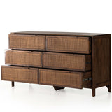 Sydney 6 Drawer Dresser, Brown Wash-High Fashion Home