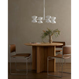 Santorini Chandelier, Matte White Plaster-Lighting-High Fashion Home