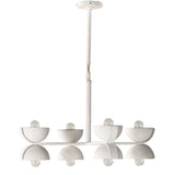 Santorini Chandelier, Matte White Plaster-Lighting-High Fashion Home