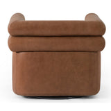 Evie Leather Swivel Chair, Palermo Cognac-Furniture - Chairs-High Fashion Home