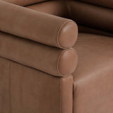 Evie Leather Swivel Chair, Palermo Cognac-Furniture - Chairs-High Fashion Home