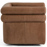 Evie Leather Swivel Chair, Palermo Cognac-Furniture - Chairs-High Fashion Home