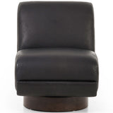 Bronwyn Leather Swivel Chair, Heirloom Black-Furniture - Chairs-High Fashion Home