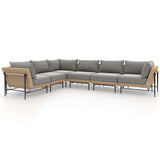 Cavan Outdoor 6 Piece Sectional, Faux Hyacinth-Furniture - Sofas-High Fashion Home