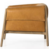 Idris Leather Chair, Palermo Butterscotch-Furniture - Chairs-High Fashion Home