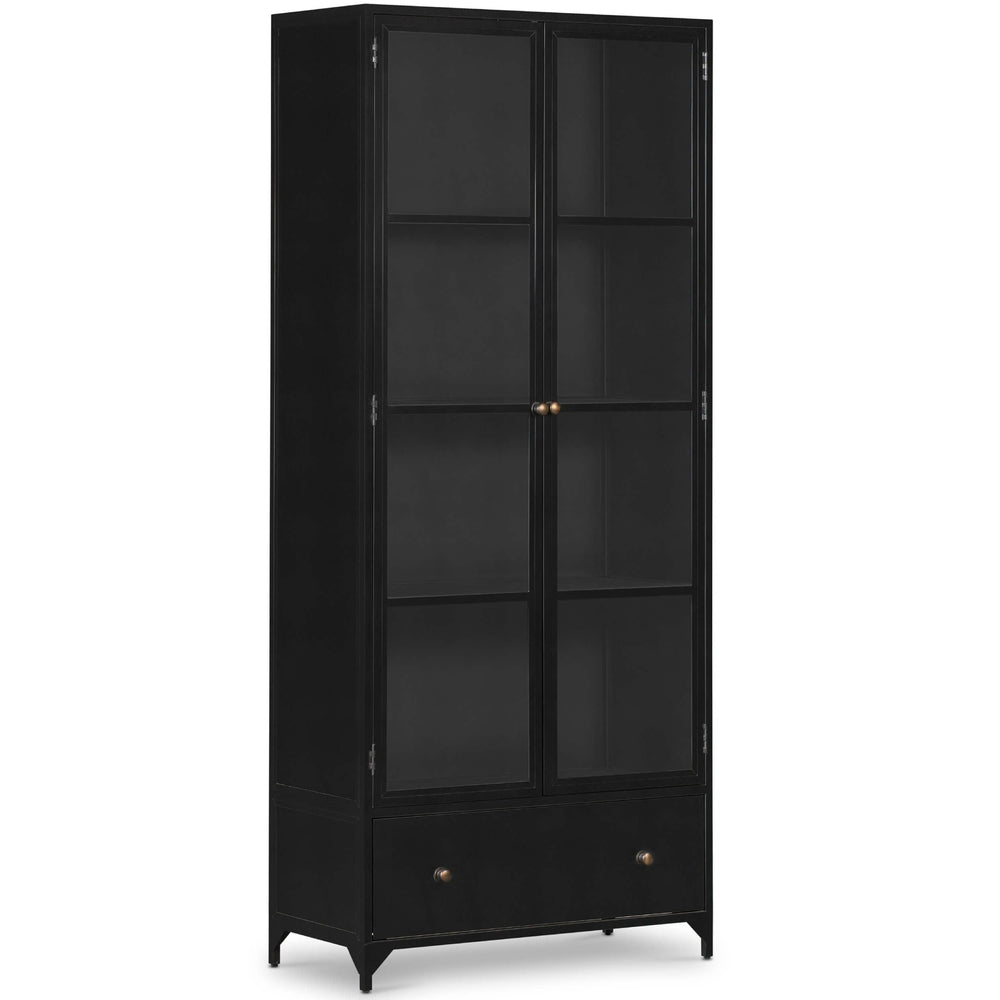 Shadow Box Cabinet, Black-Furniture - Storage-High Fashion Home