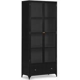 Shadow Box Cabinet, Black-Furniture - Storage-High Fashion Home