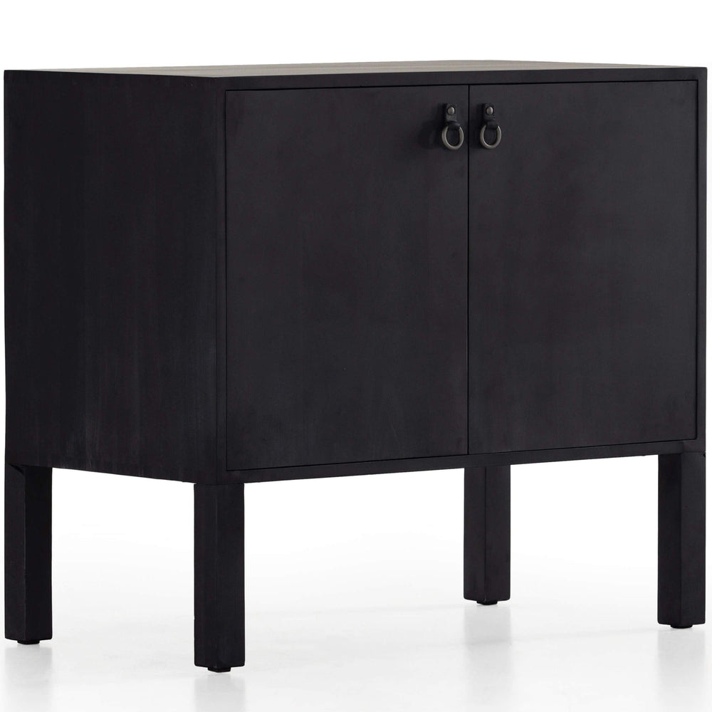 Isador Bar Cabinet, Black Wash Poplar-Furniture - Storage-High Fashion Home