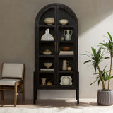 Tolle Cabinet, Drifted Matte Black Solid-Furniture - Storage-High Fashion Home