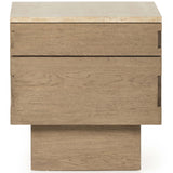 Jaylen Nightstand, Travertine-High Fashion Home