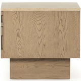 Jaylen Nightstand, Travertine-High Fashion Home