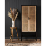 Caprice Narrow Cabinet, Black Wash Mango-Furniture - Storage-High Fashion Home