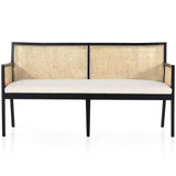 Antonia Cane Dining Bench, Brushed Ebony-Furniture - Dining-High Fashion Home