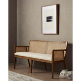 Antonia Cane Dining Bench, Toasted Parawood-Furniture - Dining-High Fashion Home