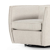 Rashi Swivel Chair, Fallon Linen-Furniture - Chairs-High Fashion Home