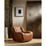 Binx Leather Swivel Chair, Heirloom Sienna-Furniture - Chairs-High Fashion Home