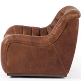 Binx Leather Swivel Chair, Heirloom Sienna-Furniture - Chairs-High Fashion Home